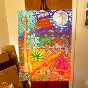 Title : Moon Over Mesa :